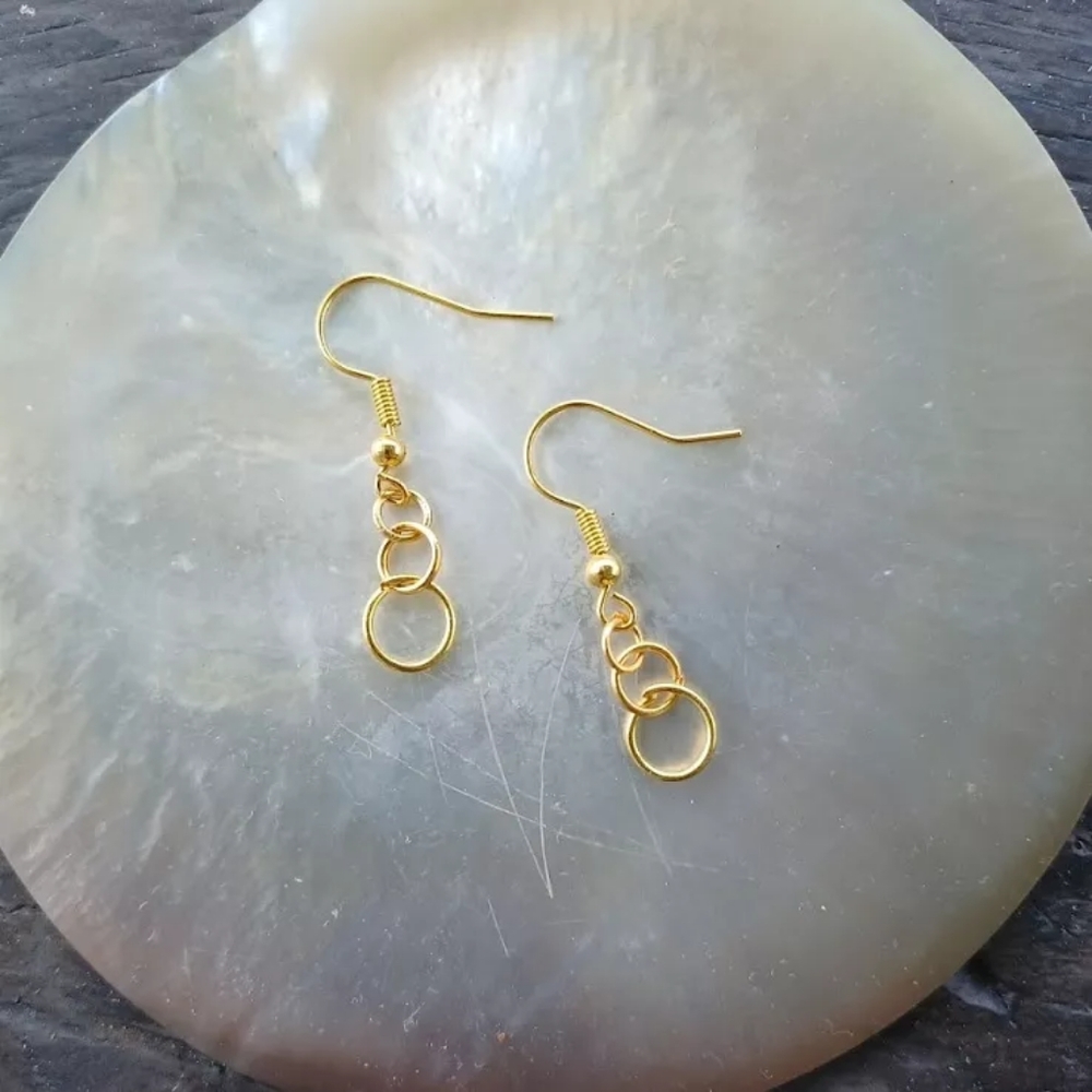 Triple gold earrings